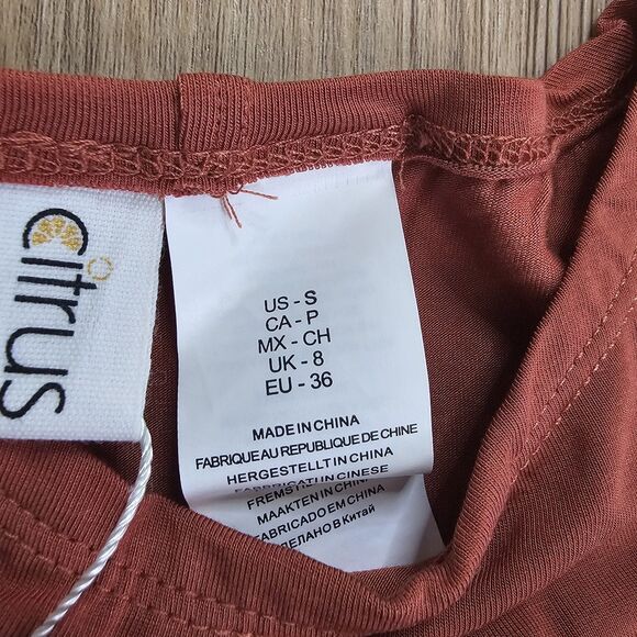 Citrus Lounge Around Jersey Tie Back Tank Top Clay Orange Size Small - Picture 4 of 10